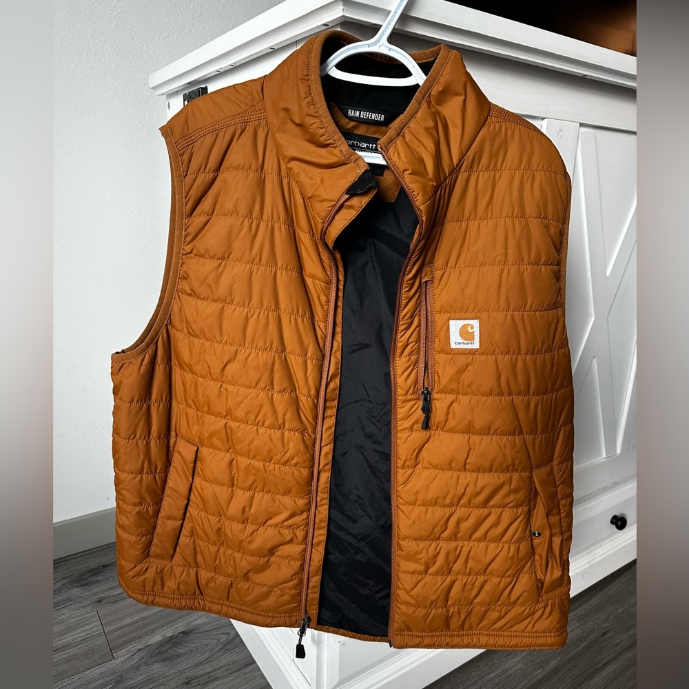 Carhartt Men's Orange Quilted Vest